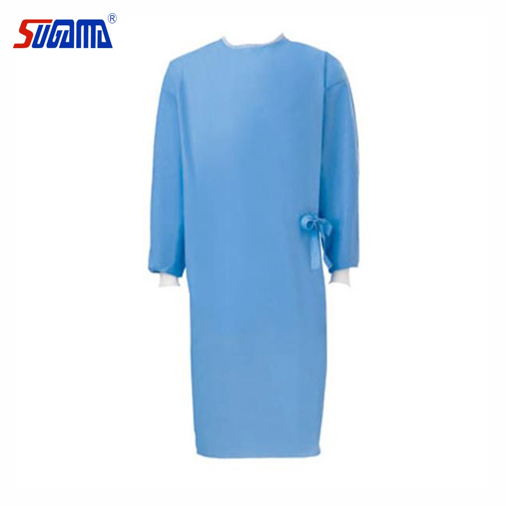 Rhycom 50g AAMI Level 3 4 Sterile Surgical Gown High Quality Blue Standard Reinforced Surgical Gowns SMS