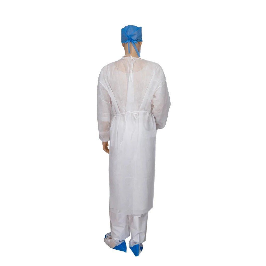 Health Disposable Isolation Gowns Spp Non Woven Breathable Non-Toxic Flexible