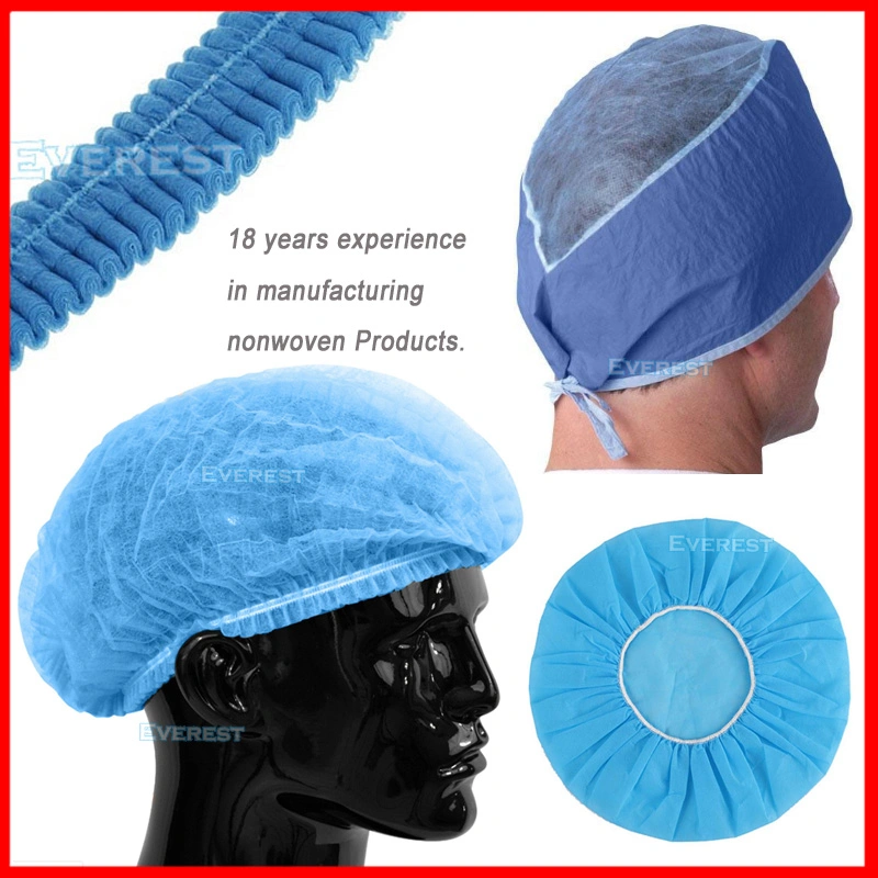 Surgical/Non Woven/Mob/Disposable/ Bar/Medical/Scrub/Strip/Clip/Bouffant Cap for Nurse/Doctor/Surgeon/Clip/Mop Disposable Bouffant Cap